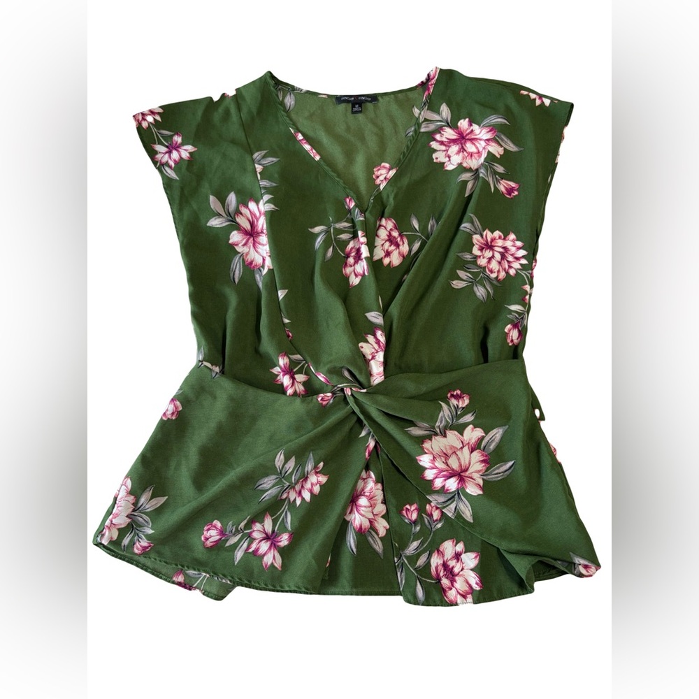 MOA MOA - Floral Green Blouse
